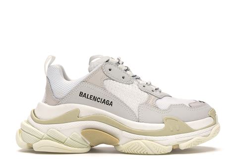 all white balenciaga shoes|balenciaga triple s white women's.